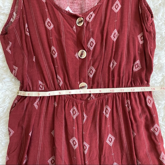 Maroon and cream patterned jumpsuit - Picture 12 of 16